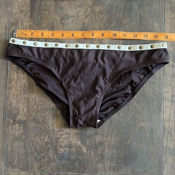 The collection brown cream studded halter bikini set Sz-12 - Picture 6 of 11